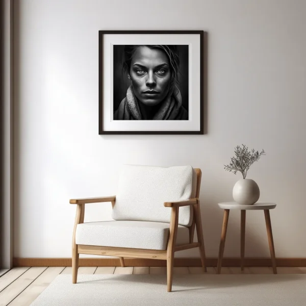 Woman With Scarf Poster