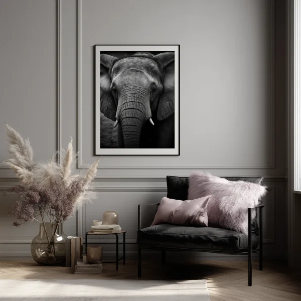Elephant Elegance Poster