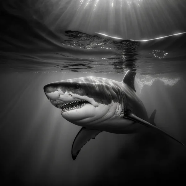 Great White Shark Poster - ArtRaccoon.